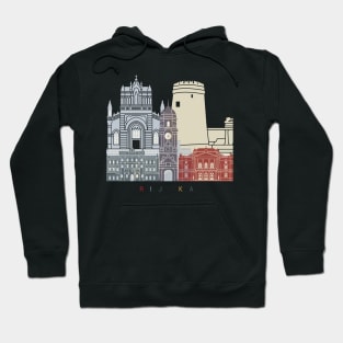 Rijeka skyline poster Hoodie